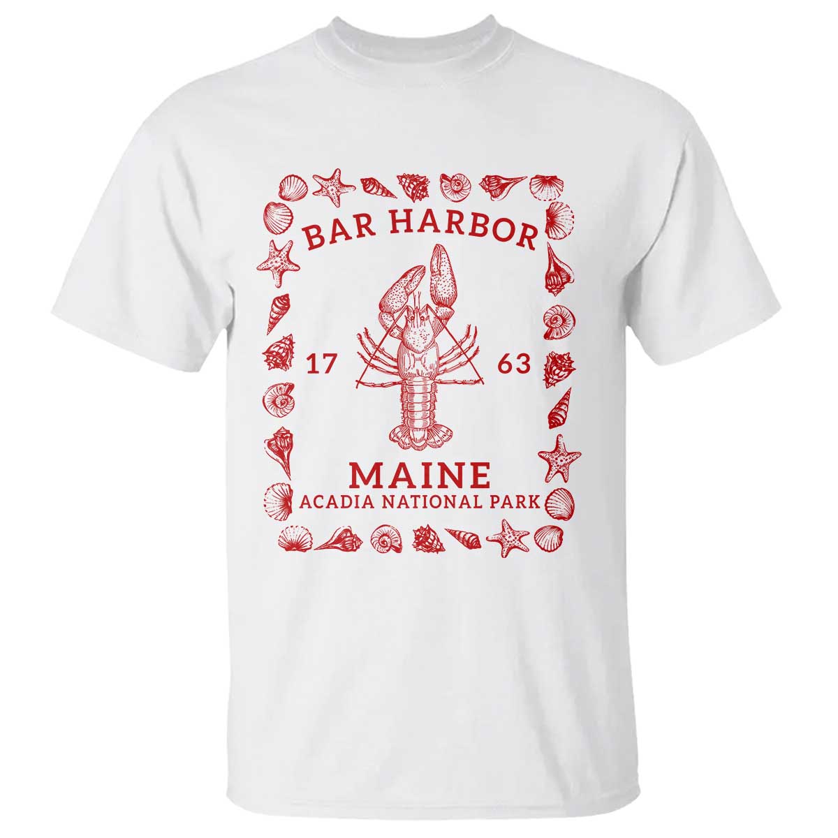 Bar Harbor Maine Lobster Acadia National Park 1763 T Shirt