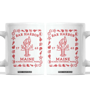 Bar Harbor Maine Lobster Acadia National Park 1763 Coffee Mug