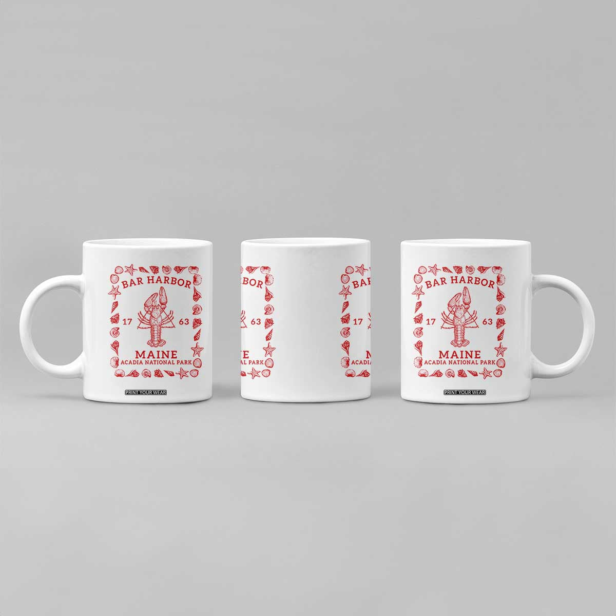 Bar Harbor Maine Lobster Acadia National Park 1763 Coffee Mug