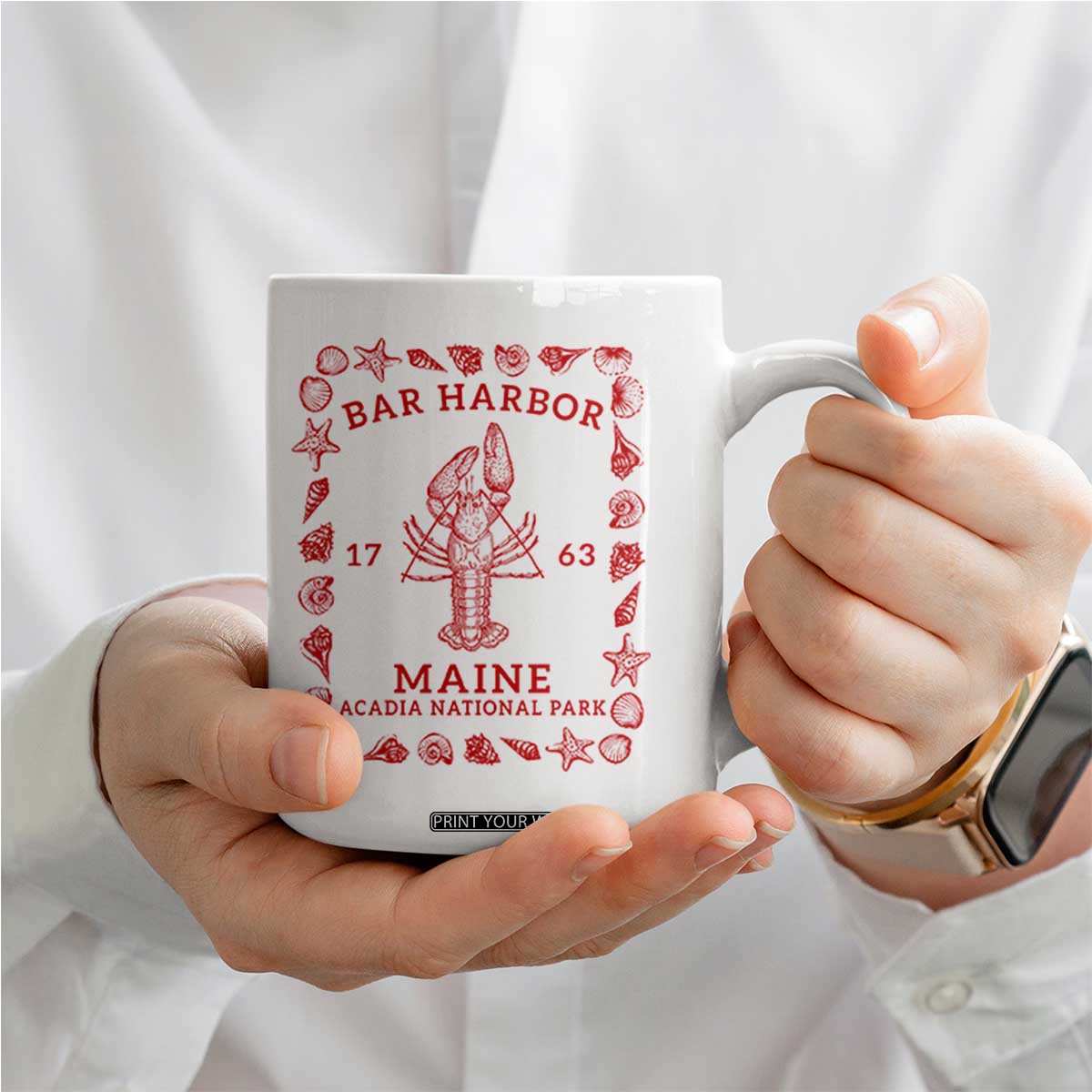Bar Harbor Maine Lobster Acadia National Park 1763 Coffee Mug