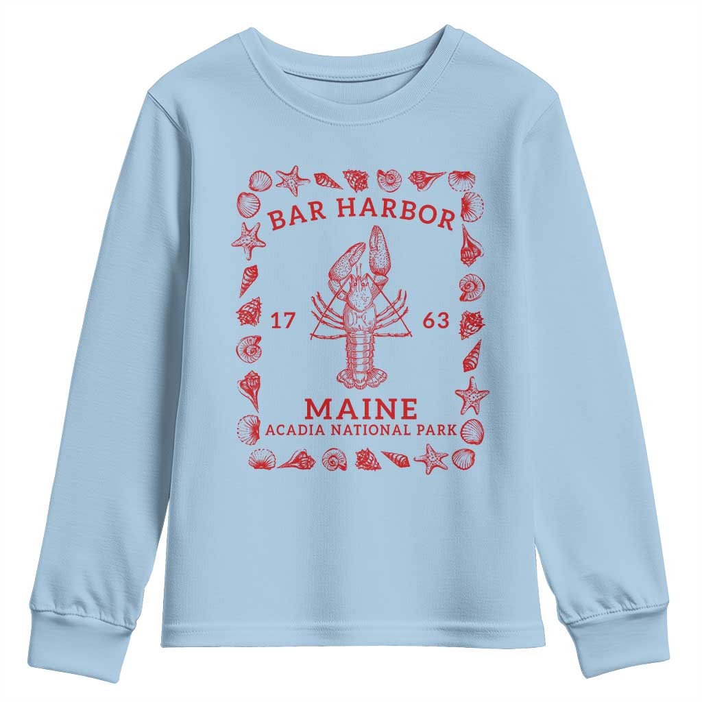 Bar Harbor Maine Lobster Acadia National Park 1763 Youth Sweatshirt