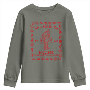 Bar Harbor Maine Lobster Acadia National Park 1763 Youth Sweatshirt