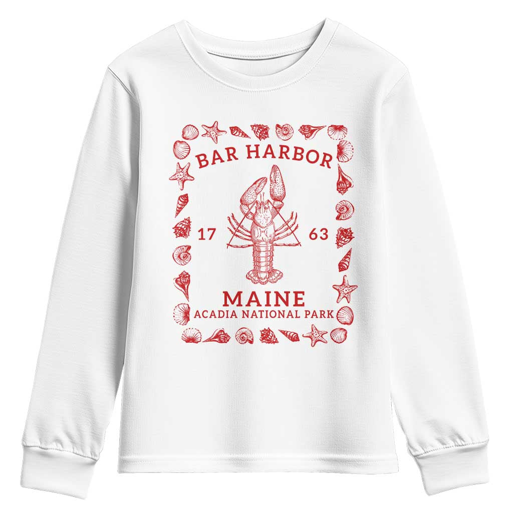 Bar Harbor Maine Lobster Acadia National Park 1763 Youth Sweatshirt TS11 White Print Your Wear