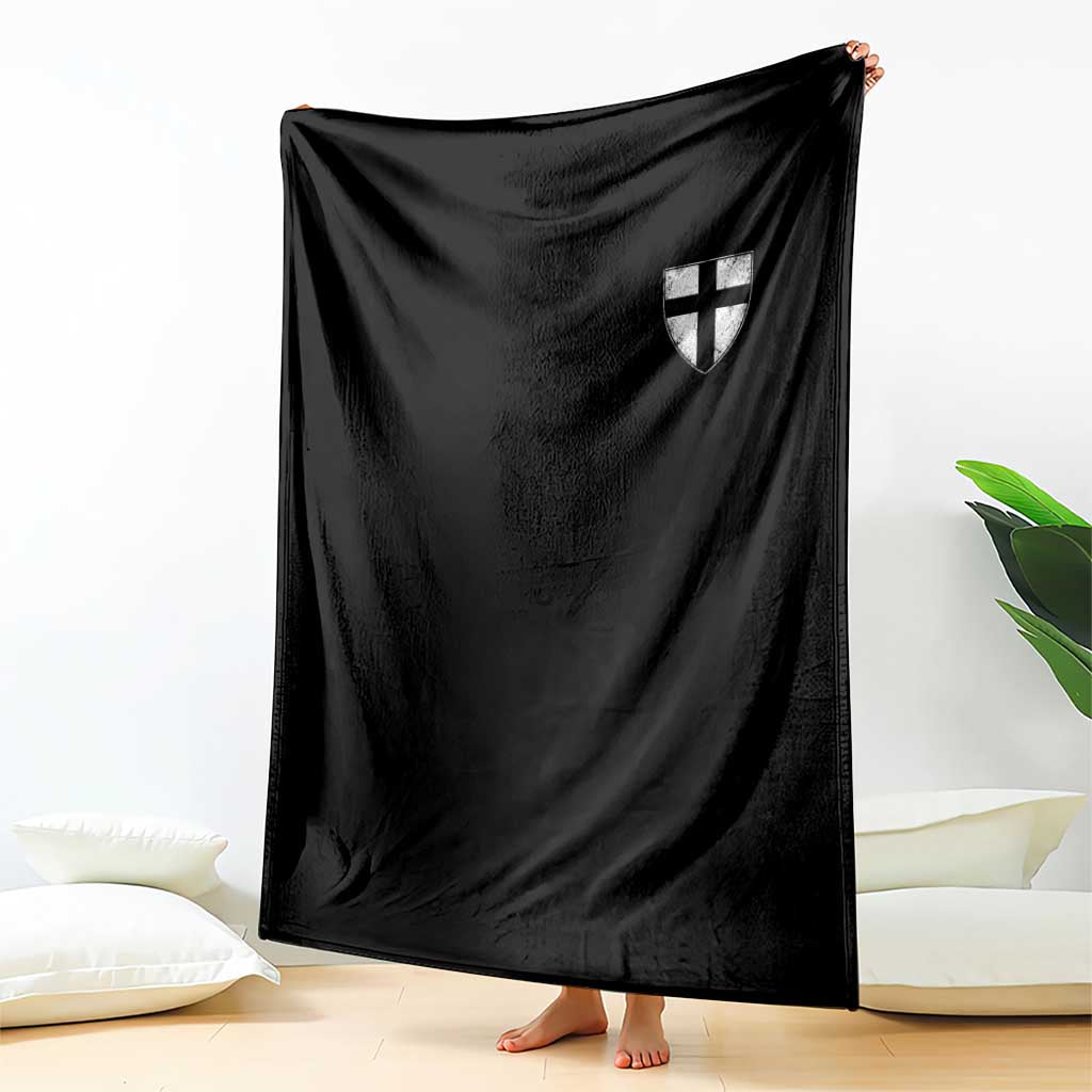Teutonic Order Flag Cross Knight Insignia Arms Shield Throw Blanket