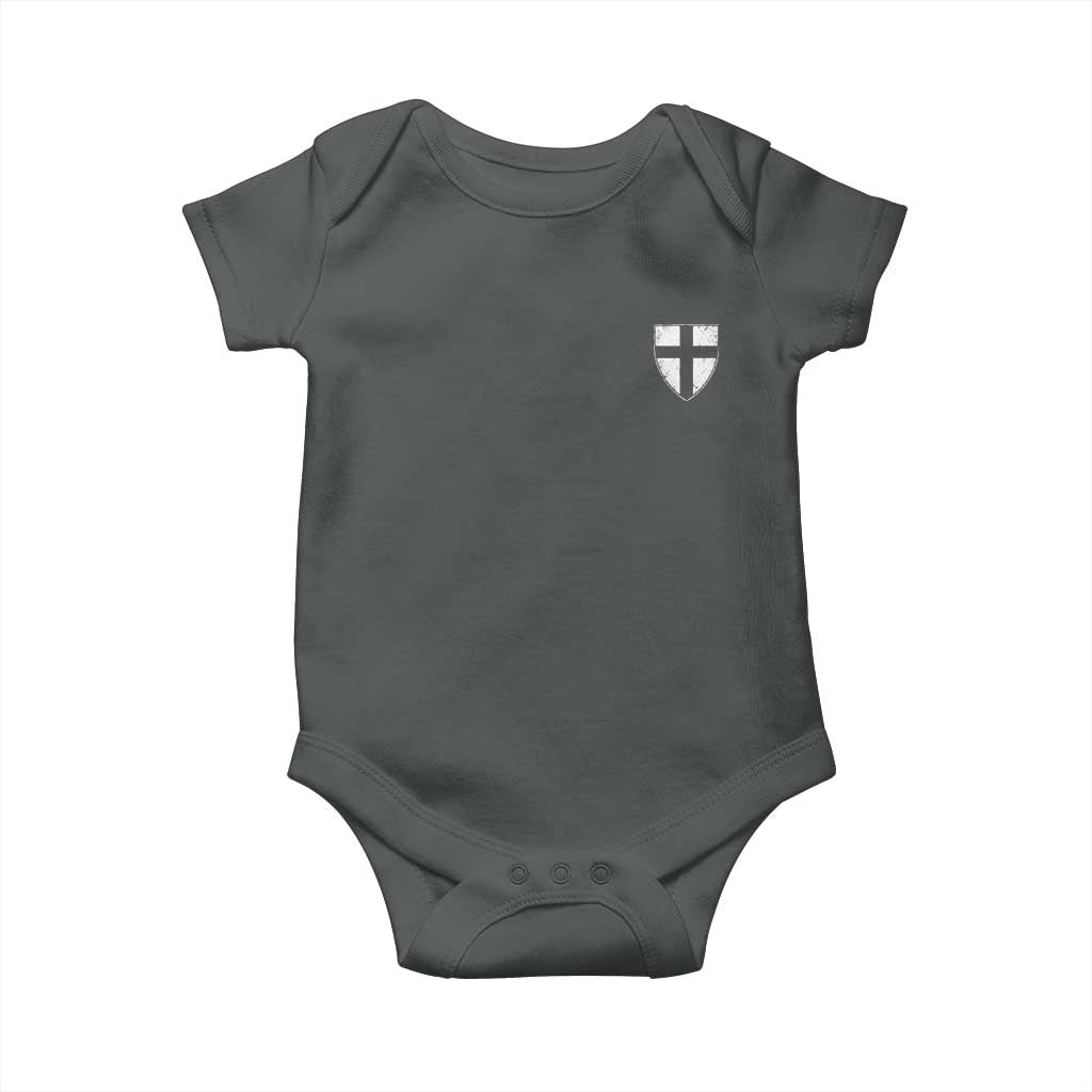 Teutonic Order Flag Cross Knight Insignia Arms Shield Baby Onesie TS11 Dark Heather Print Your Wear