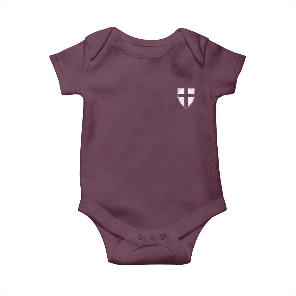 Teutonic Order Flag Cross Knight Insignia Arms Shield Baby Onesie TS11 Maroon Print Your Wear