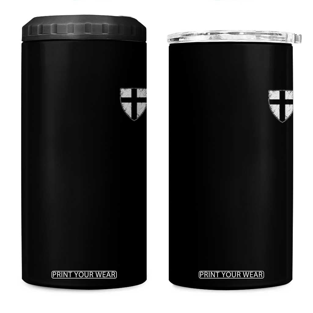 Teutonic Order Flag Cross Knight Insignia Arms Shield 4 in 1 Can Cooler Tumbler TS11 One Size: 16 oz Black Print Your Wear