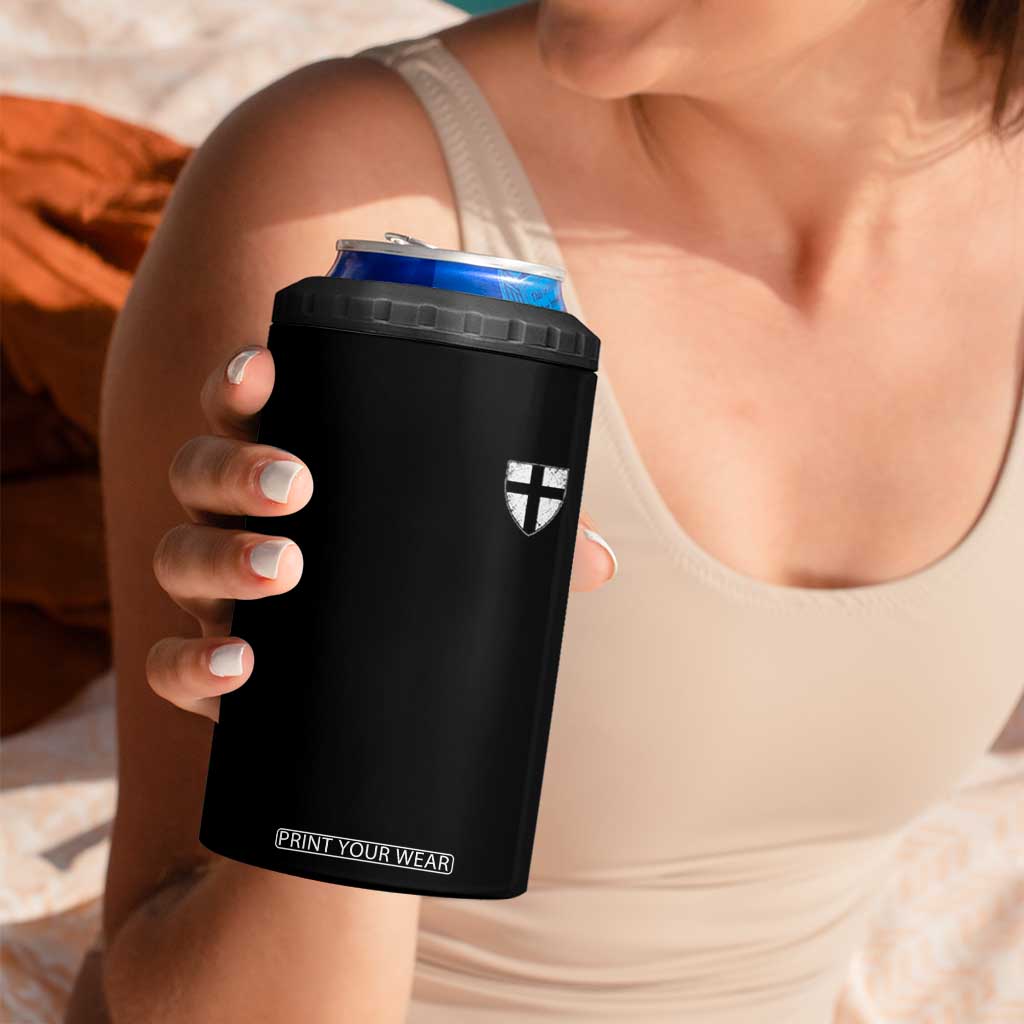 Teutonic Order Flag Cross Knight Insignia Arms Shield 4 in 1 Can Cooler Tumbler