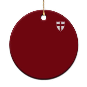 Teutonic Order Flag Cross Knight Insignia Arms Shield Ceramic Ornament TS11 1pc Red Print Your Wear