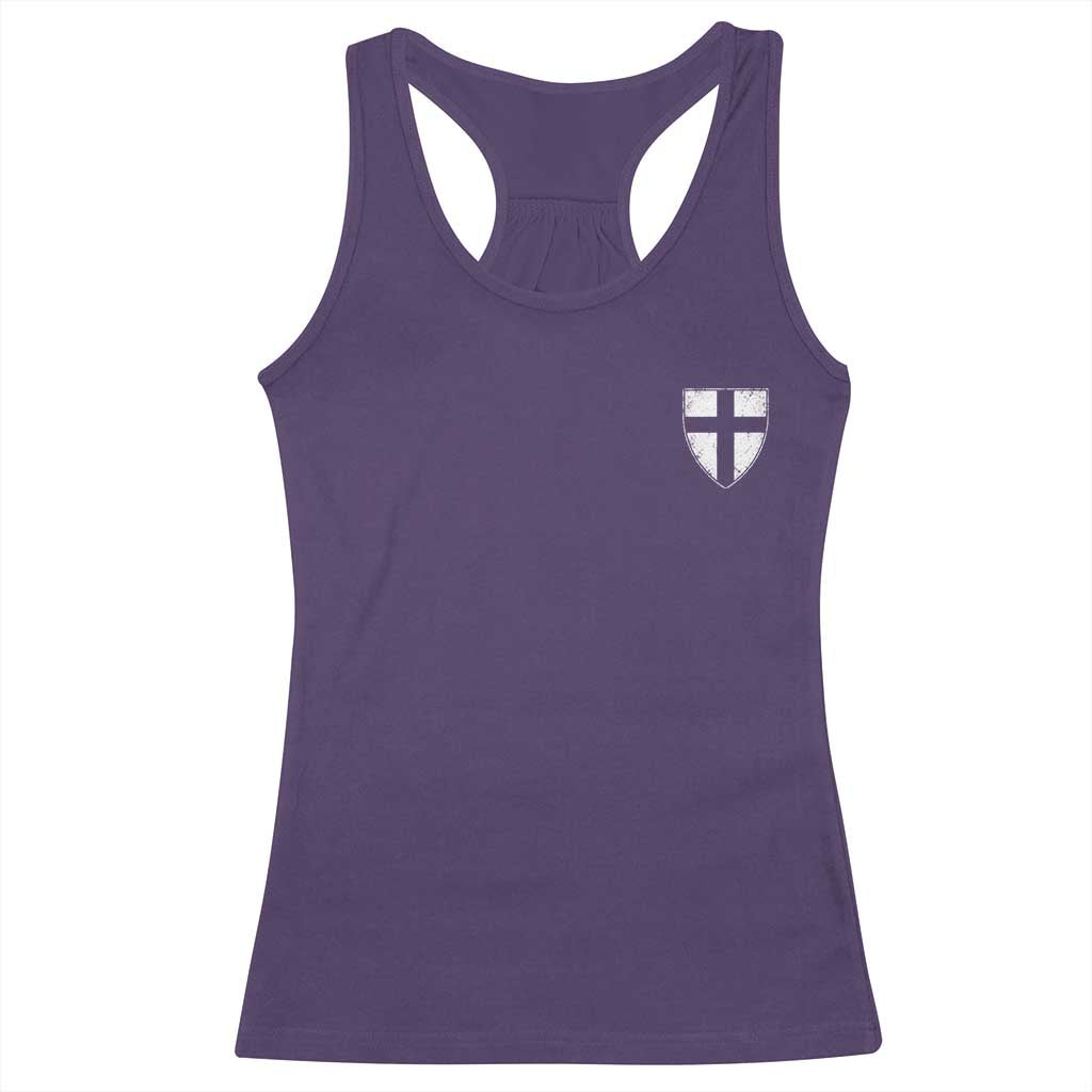 Teutonic Order Flag Cross Knight Insignia Arms Shield Racerback Tank Top TS11 Purple Print Your Wear