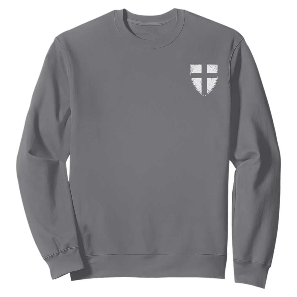 Teutonic Order Flag Cross Knight Insignia Arms Shield Sweatshirt TS11 Charcoal Print Your Wear