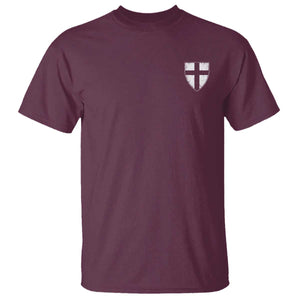Teutonic Order Flag Cross Knight Insignia Arms Shield T Shirt TS11 Maroon Print Your Wear