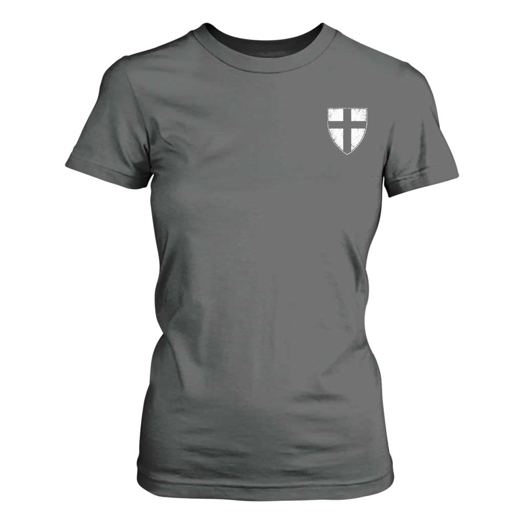 Teutonic Order Flag Cross Knight Insignia Arms Shield T Shirt For Women TS11 Dark Heather Print Your Wear
