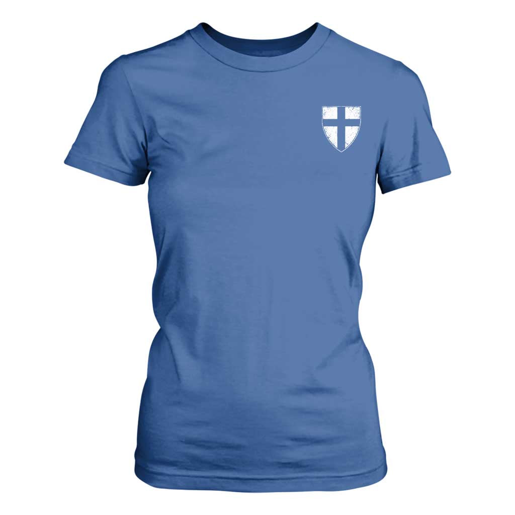 Teutonic Order Flag Cross Knight Insignia Arms Shield T Shirt For Women TS11 Royal Blue Print Your Wear