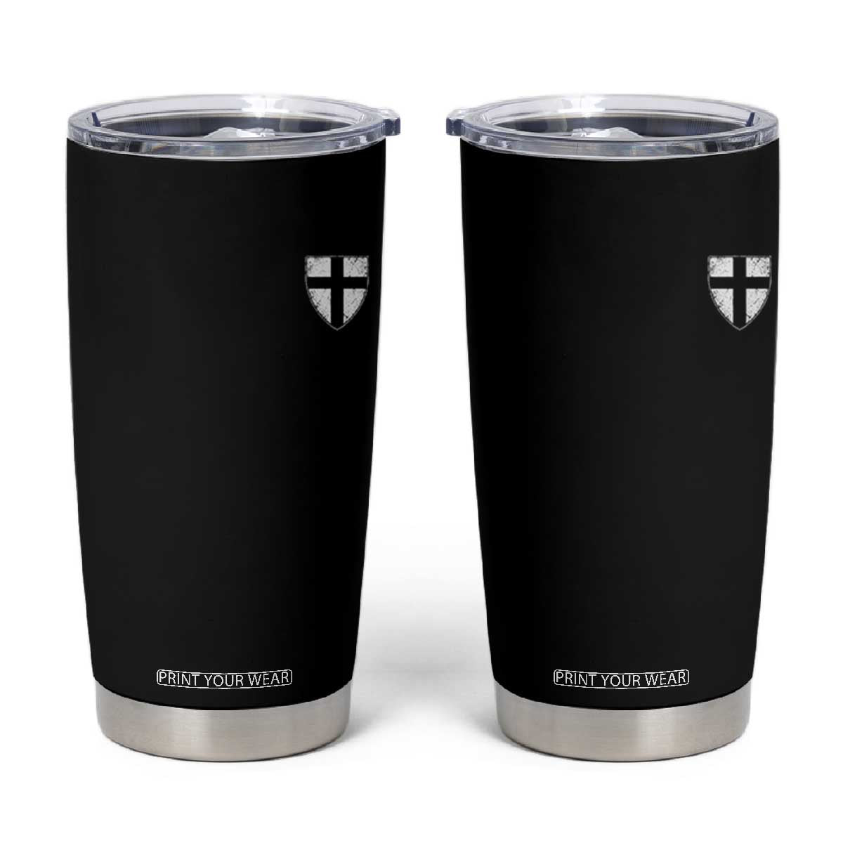 Teutonic Order Flag Cross Knight Insignia Arms Shield Tumbler Cup