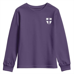 Teutonic Order Flag Cross Knight Insignia Arms Shield Youth Sweatshirt TS11 Purple Print Your Wear