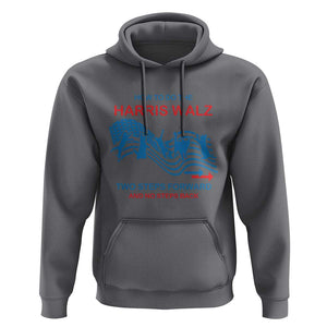 Kamala Walz Supporter Hoodie How To Do The Harris Walz Two Steps Forward And No Steps Back American Flag Cat TS11 Charcoal Print Your Wear
