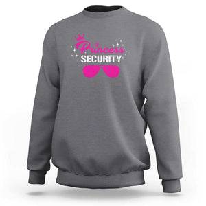 Halloween Dad Mom Sweatshirt Princess Security Pink Glasses Crown Star TS11 Charcoal Print Your Wear