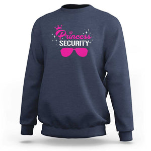 Halloween Dad Mom Sweatshirt Princess Security Pink Glasses Crown Star TS11 Navy Print Your Wear