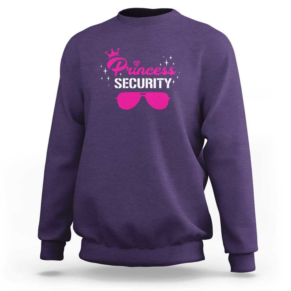 Halloween Dad Mom Sweatshirt Princess Security Pink Glasses Crown Star TS11 Purple Print Your Wear