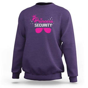 Halloween Dad Mom Sweatshirt Princess Security Pink Glasses Crown Star TS11 Purple Print Your Wear
