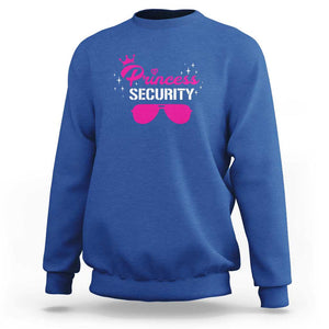 Halloween Dad Mom Sweatshirt Princess Security Pink Glasses Crown Star TS11 Royal Blue Print Your Wear