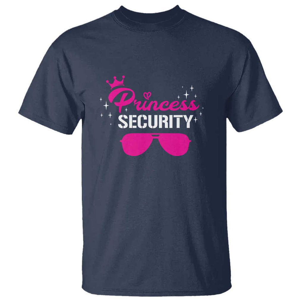 Halloween Dad Mom T Shirt Princess Security Pink Glasses Crown Star TS11 Navy Print Your Wear