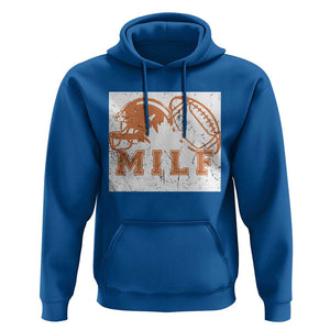 Funny American Football Hoodie MILF Man I Love Footbal Maple Leaf Vintage Footbal Helmet TS11 Royal Blue Print Your Wear
