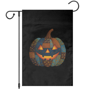 Halloween Blue Denim Patchwork Spooky Pumpkin Garden Flag TS11 Black Print Your Wear