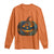 Halloween Blue Denim Patchwork Spooky Pumpkin Long Sleeve Shirt TS11 Orange Print Your Wear