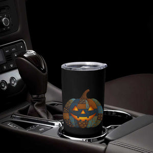 Halloween Blue Denim Patchwork Spooky Pumpkin Tumbler Cup TS11 Print Your Wear