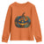 Halloween Blue Denim Patchwork Spooky Pumpkin Youth Sweatshirt TS11 Orange Print Your Wear