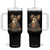 Halloween Vintage Denim Patchwork Spooky Ghost Coquette Tumbler With Handle TS11 One Size: 40 oz Black Print Your Wear