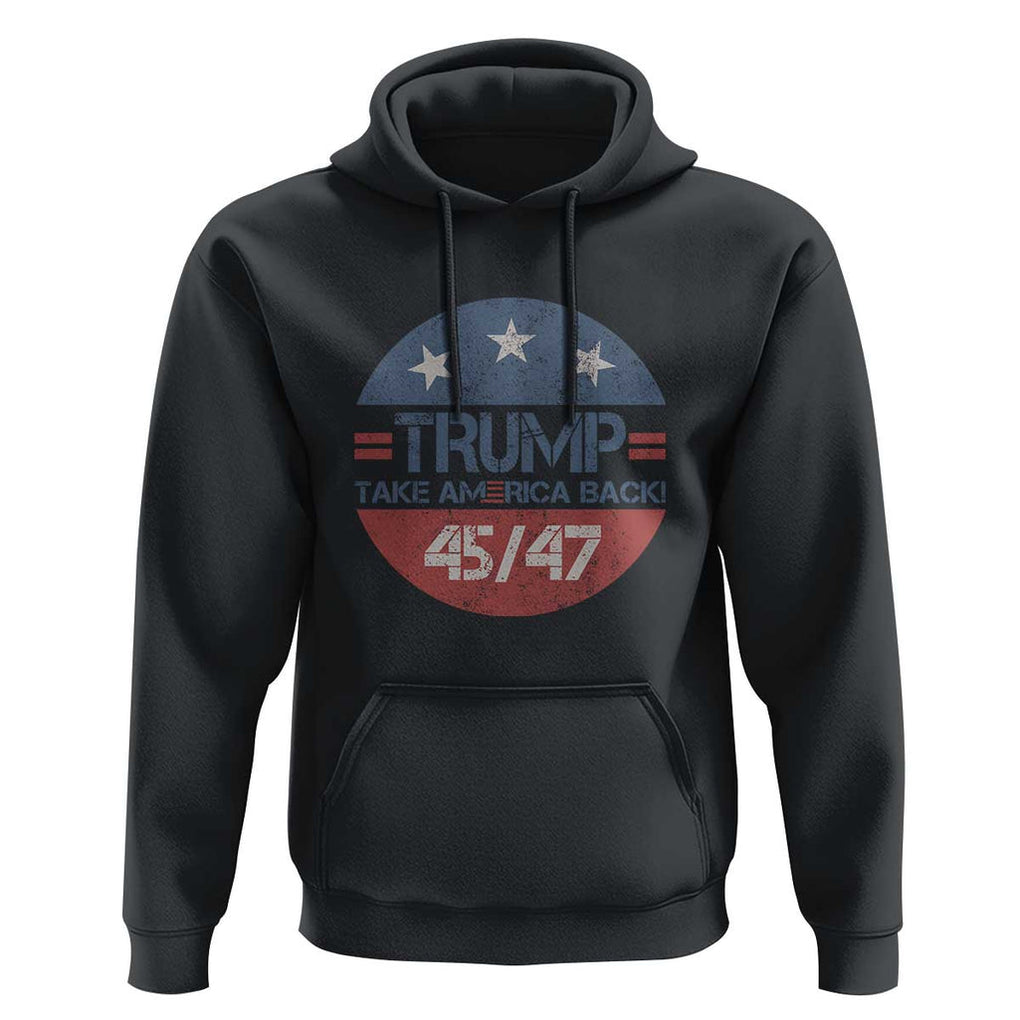 Trump Supporter Hoodie Take America Back Vintage American Flag Vote For Trump TS11 Black Print Your Wear