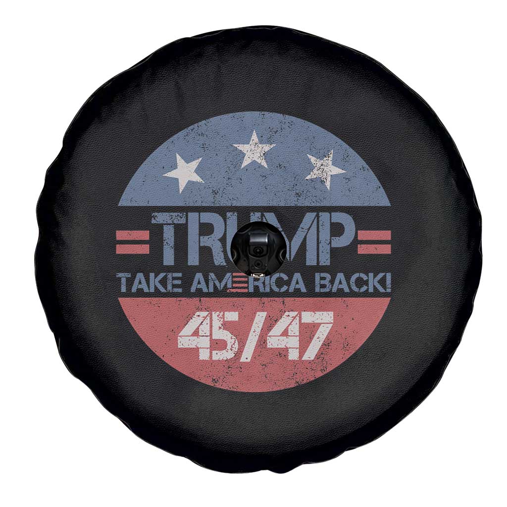 Trump Supporter Spare Tire Cover Take America Back Vintage American Flag Vote For Trump TS11 Print Your Wear