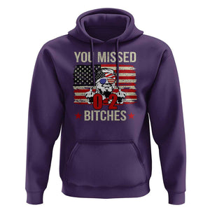 Trump Support Hoodie You Missed Bitches 0 2 Score American Flag Sunglasses TS11 Purple Print Your Wear