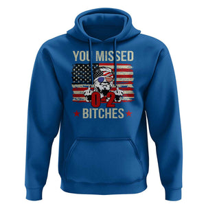 Trump Support Hoodie You Missed Bitches 0 2 Score American Flag Sunglasses TS11 Royal Blue Print Your Wear