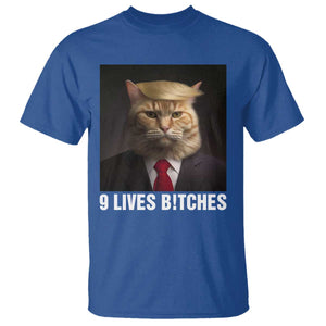 Funny Trump Supporter T Shirt 9 Lives Bitches Cat Trump Blond Hair You Missed TS11 Royal Blue Print Your Wear