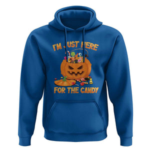 Funny Halloween Hoodie I'm Just here For The Candy Pumpkin Candy Trick Or Treat TS11 Royal Blue Print Your Wear