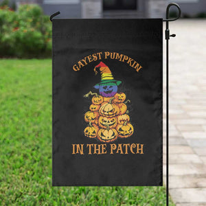 Funny Halloween LGBT Garden Flag Gayest Pumpkin In The Patch Rainbow Flag TS11 Print Your Wear