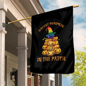 Funny Halloween LGBT Garden Flag Gayest Pumpkin In The Patch Rainbow Flag TS11 Print Your Wear