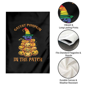 Funny Halloween LGBT Garden Flag Gayest Pumpkin In The Patch Rainbow Flag TS11 Print Your Wear
