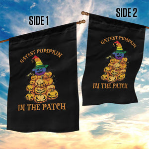 Funny Halloween LGBT Garden Flag Gayest Pumpkin In The Patch Rainbow Flag TS11 Print Your Wear