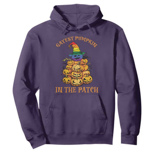 Funny Halloween LGBT Hoodie Gayest Pumpkin In The Patch Rainbow Flag TS11 Purple Print Your Wear