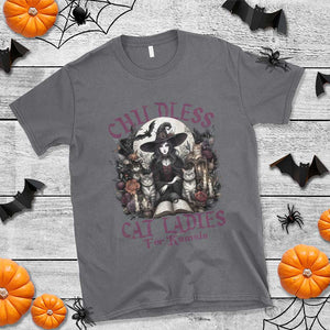 Harris Supporter T Shirt Childless Cat Ladies For Kamala Mysterious Witch Cats Flower TS11 Charcoal Print Your Wear