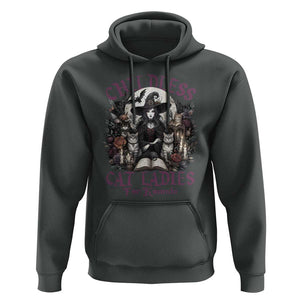 Harris Supporter Hoodie Childless Cat Ladies For Kamala Mysterious Witch Cats Flower TS11 Dark Heather Print Your Wear