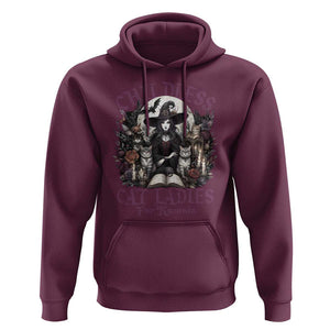 Harris Supporter Hoodie Childless Cat Ladies For Kamala Mysterious Witch Cats Flower TS11 Maroon Print Your Wear