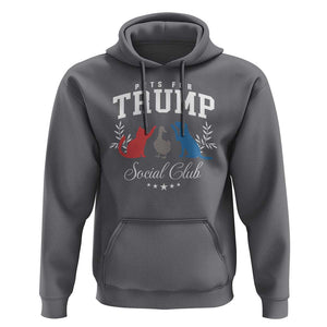 Trump Supporter 2024 Hoodie Pets For Trump Social Club Est 2024 Duck Cat Dog TS11 Charcoal Print Your Wear