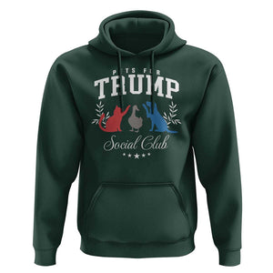 Trump Supporter 2024 Hoodie Pets For Trump Social Club Est 2024 Duck Cat Dog TS11 Dark Forest Green Print Your Wear