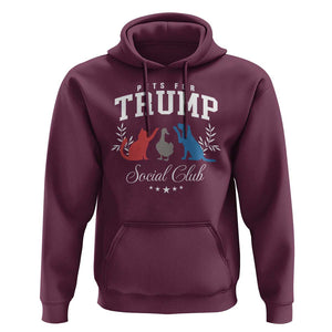 Trump Supporter 2024 Hoodie Pets For Trump Social Club Est 2024 Duck Cat Dog TS11 Maroon Print Your Wear